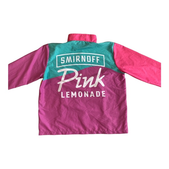Smirnoff Pink Lemonade Half Zip Pullover Lightweight Windbreaker Bomber Jacket - Picture 6 of 6